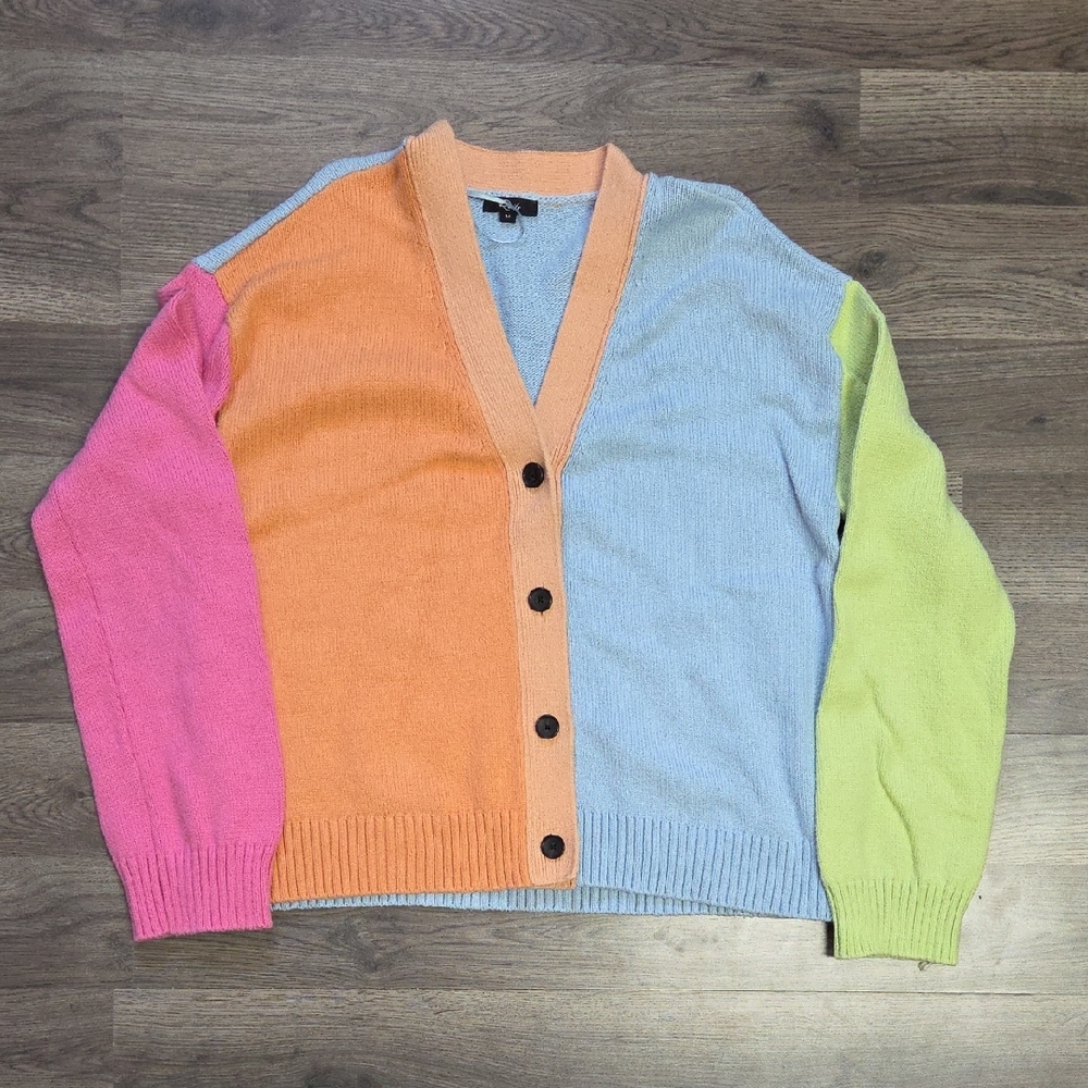 RAILS Ellie Colorblock V-Neck Button Front Cardigan - Medium​